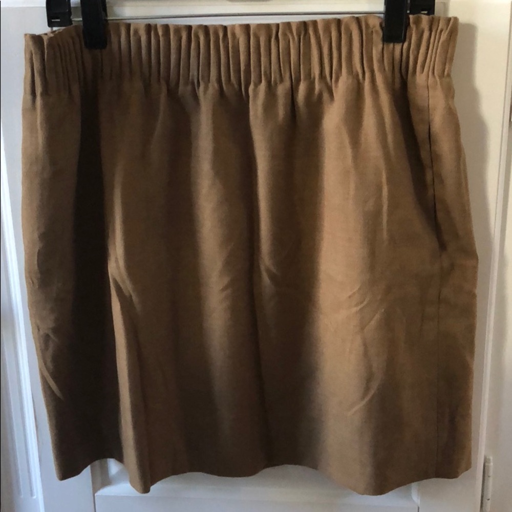 J Crew Camel Paper Bag Pull On Skirt Size 14